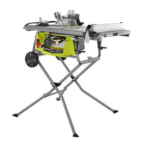 10" EXPANDED CAPACITY TABLE SAW WITH ROLLING STAND