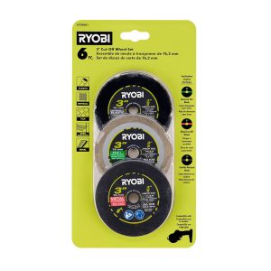 RYOBI 6 PC. 3 IN. CUT-OFF WHEEL SET
